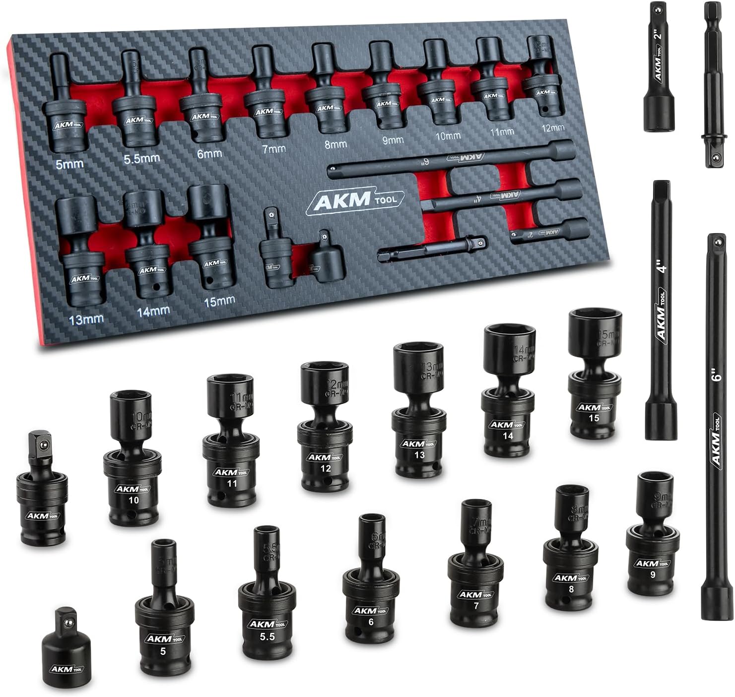 1/4 Drive Universal Impact Socket Set