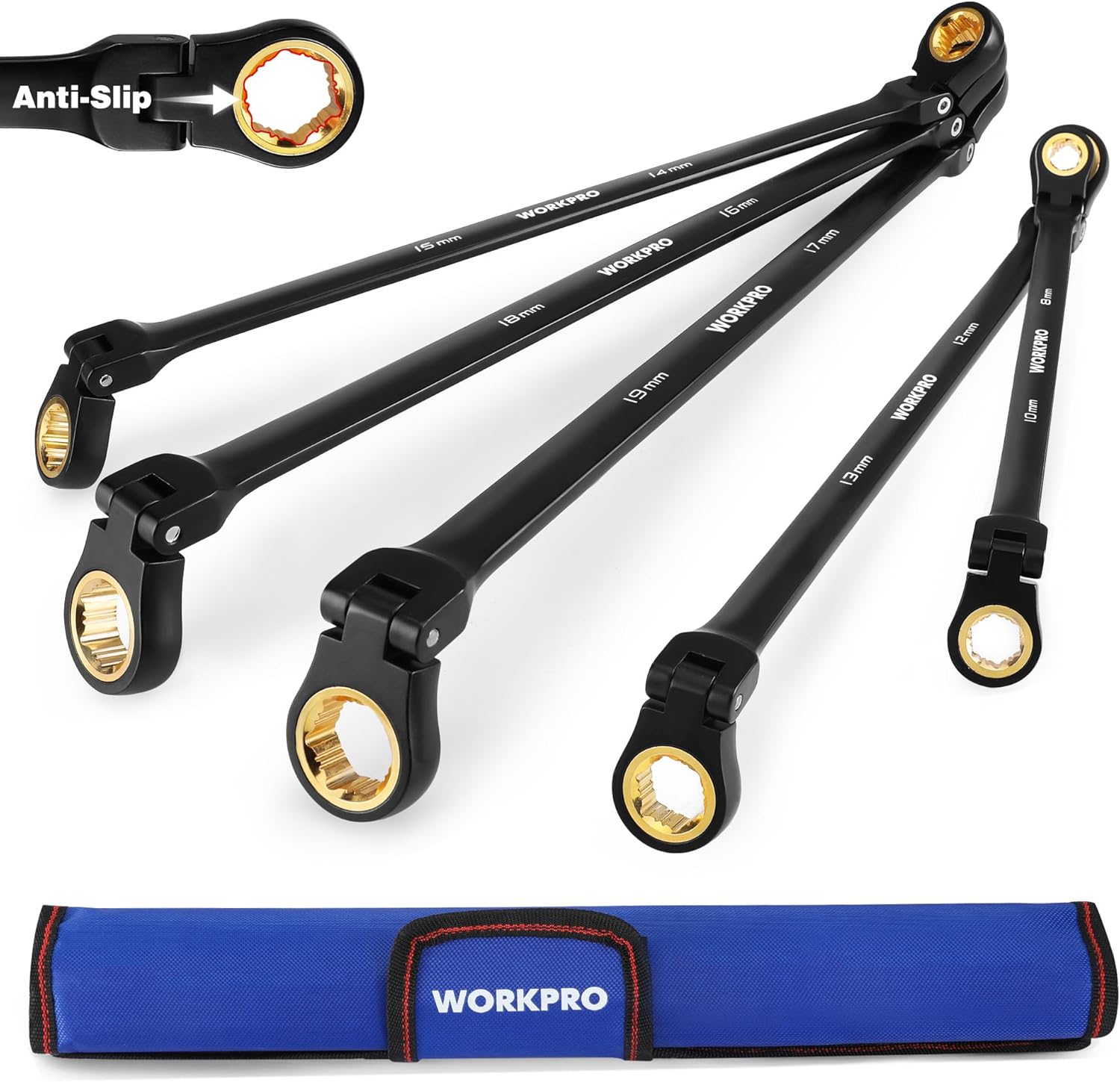 Extra Long Flex Head Wrench Set