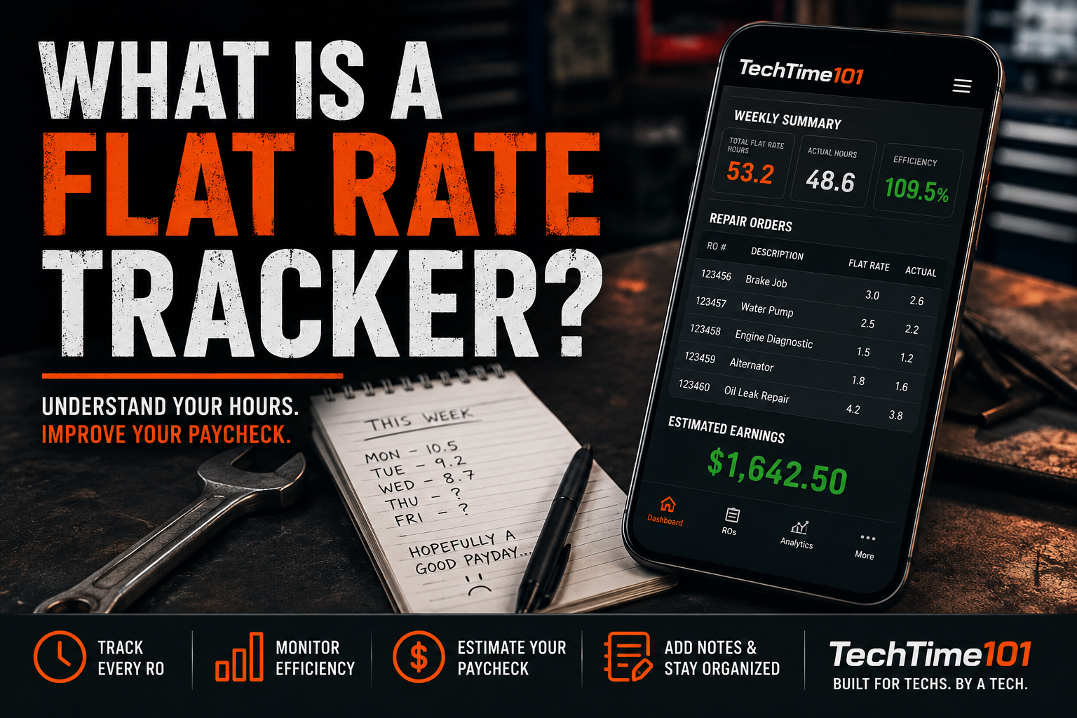 What Is a Flat Rate Tracker? (And Why Every Technician Should Be Using One)